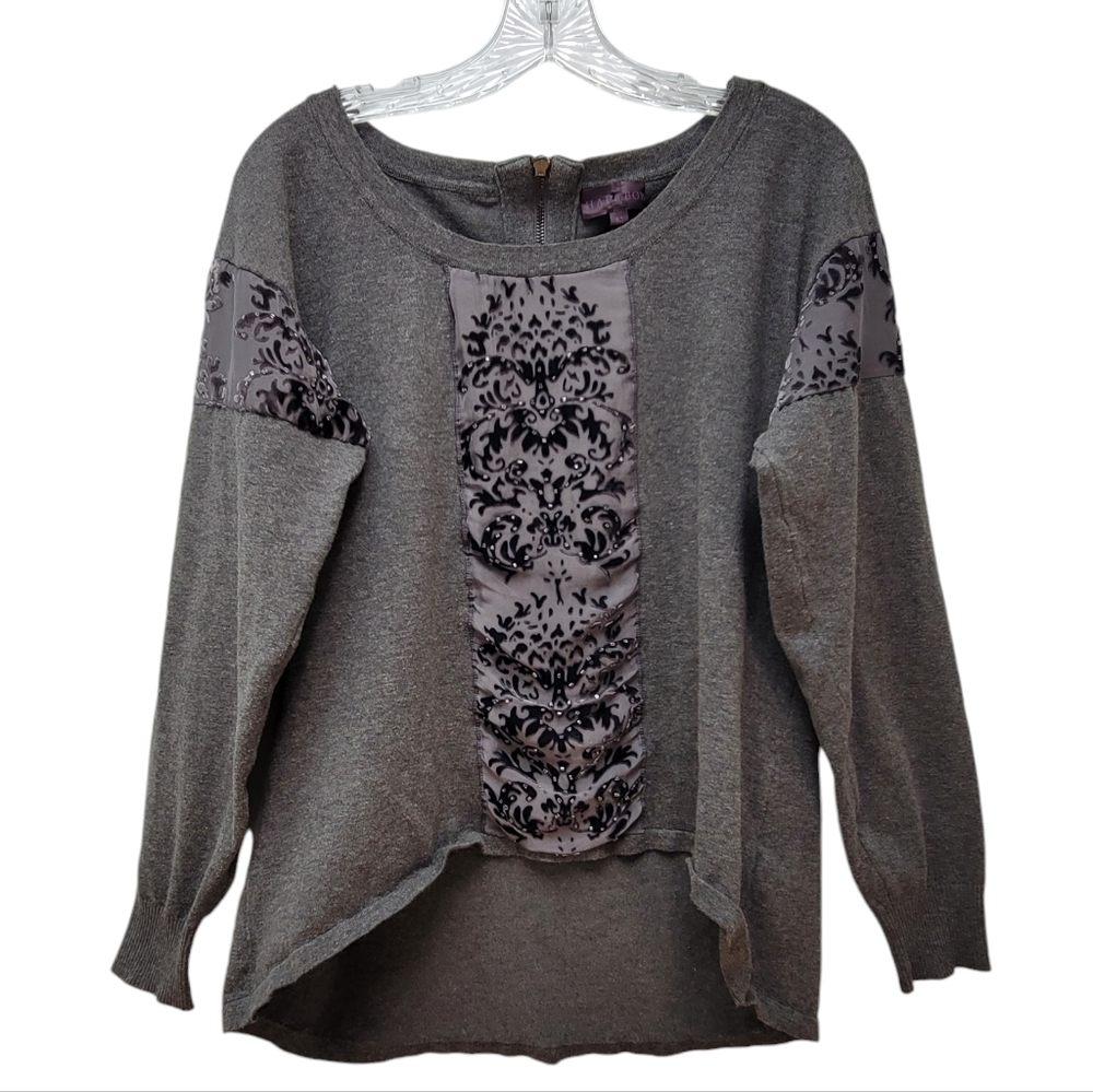 HALE BOB | Gray embellished Sweater, Sz. M